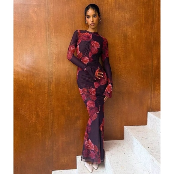 NEW House of CB Lanetta Romantic Floral Maxi Dress Small - Picture 1 of 11